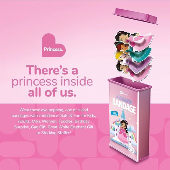 BioSwiss Bandages Princess Shaped Self Adhesive Bandage, Latex Free 50 COUNT - Picture 8 of 8
